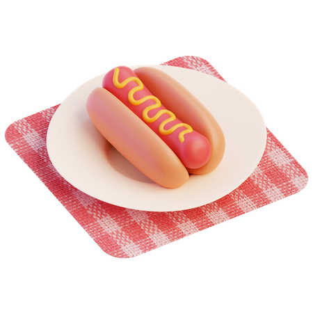 Cachorro-quente  3D Icon