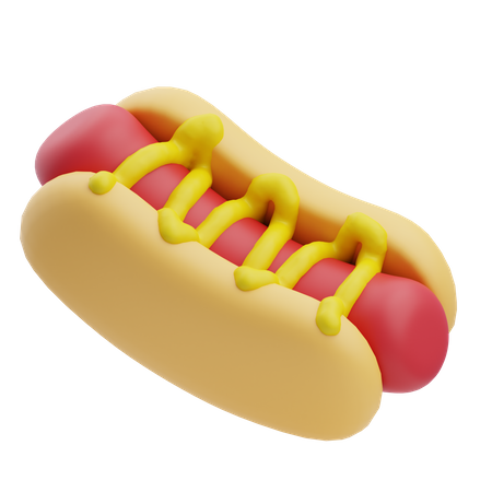 Cachorro-quente  3D Icon