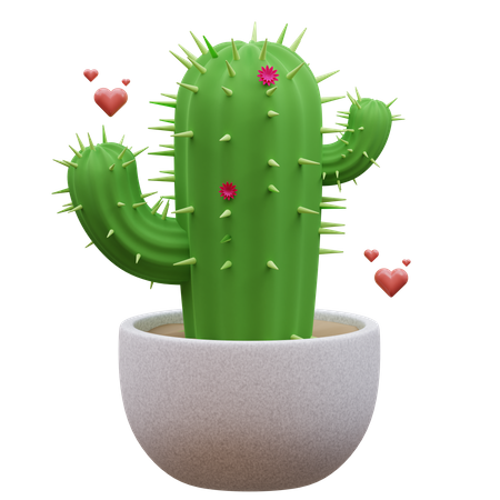 Cactus Plant  3D Icon