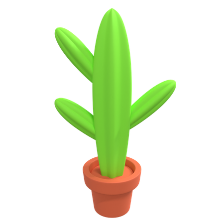 Cactus Plant 3D Illustration