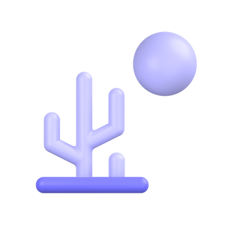 Cactus-plant 3D Illustration