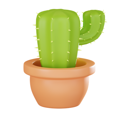 Cactus Plant Pot  3D Icon