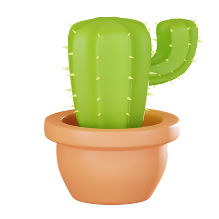 Cactus Plant Pot  3D Icon