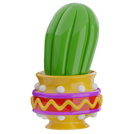 Pot à cactus  3D Icon