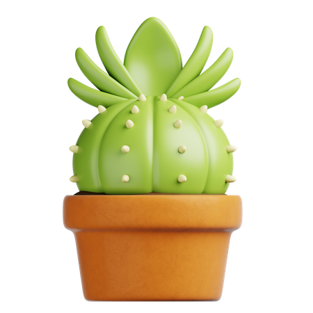 선인장 냄비  3D Icon