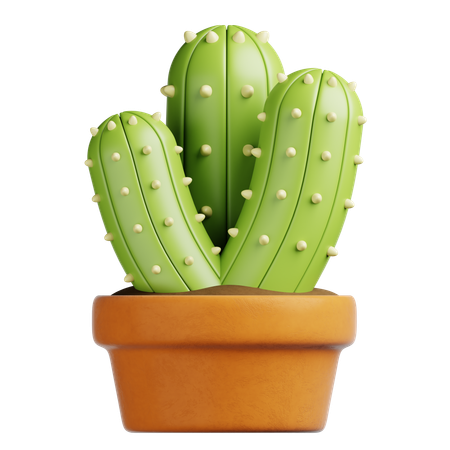 선인장 냄비  3D Icon