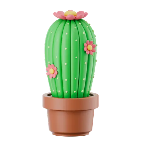 선인장 냄비  3D Icon