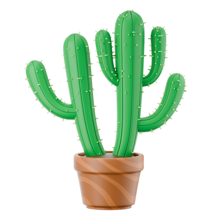 선인장 냄비  3D Icon