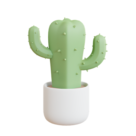 Cactus Pot  3D Icon