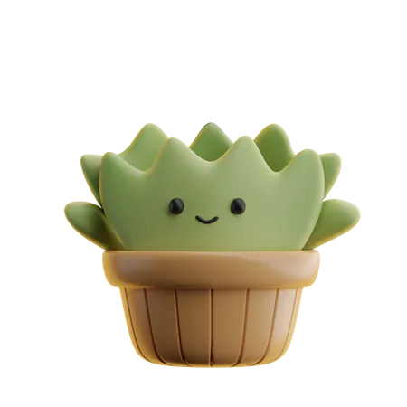 Cactus Pot  3D Icon