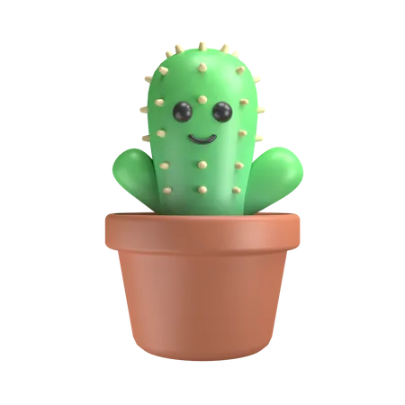 Cactus Pot  3D Emoji