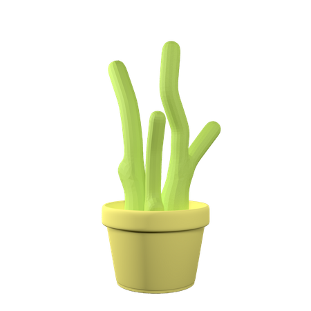 Cactus Pot 3D Icon