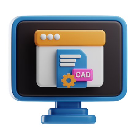 CAD-Software  3D Icon