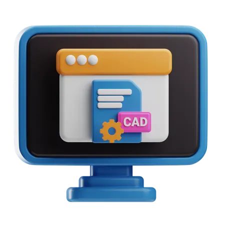 CAD-Software  3D Icon