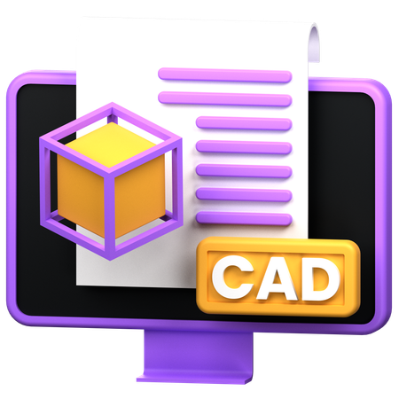 캐드 소프트웨어  3D Icon