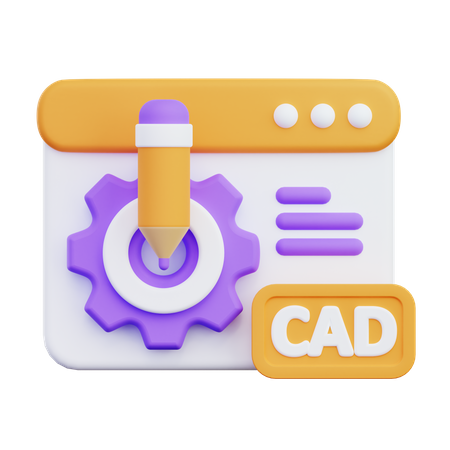 Cad Software  3D Icon