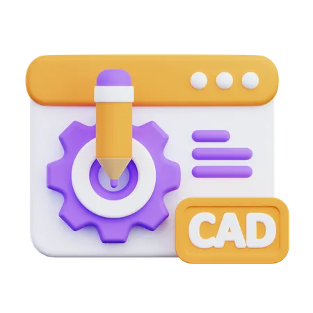 Cad Software  3D Icon