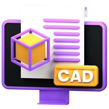 Cad Software  3D Icon