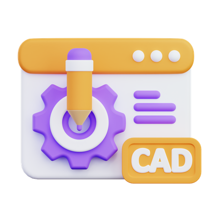 Cad Software 3D Icon