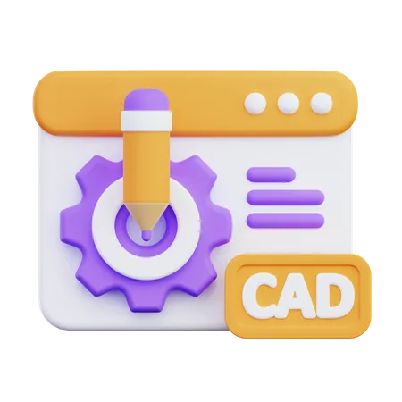 Cad Software 3D Icon