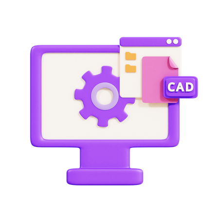 Cad Software  3D Icon