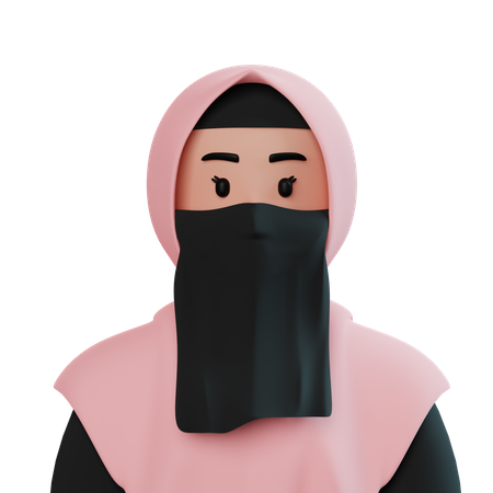 Cada hijab fille  3D Illustration