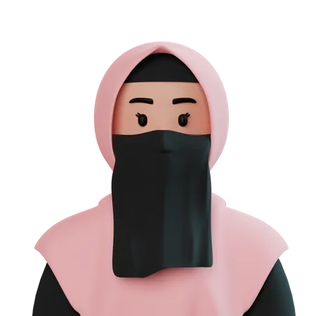 Cada hijab fille  3D Illustration