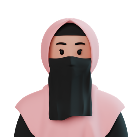 Cadar Hijab Girl 3D Illustration
