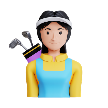 Caddie femenina  3D Icon