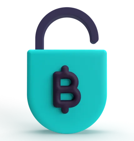 Cadeado bitcoin  3D Icon
