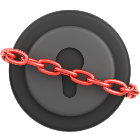Cadeado de corrente  3D Icon