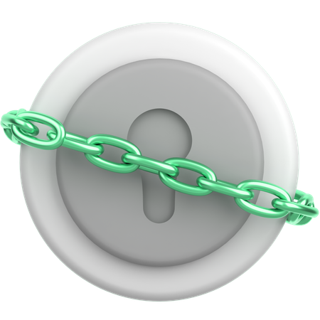 Cadeado de corrente  3D Icon