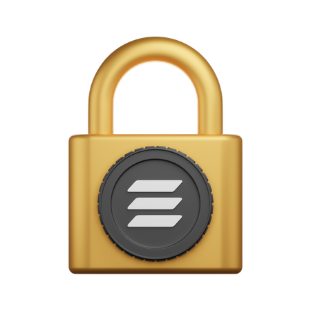Cadeado solana  3D Icon