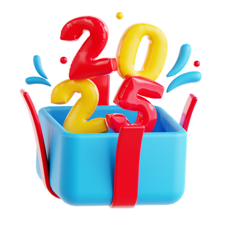 Cadeau de bonne année  3D Icon