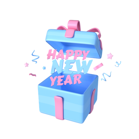 Cadeau de bonne année  3D Icon