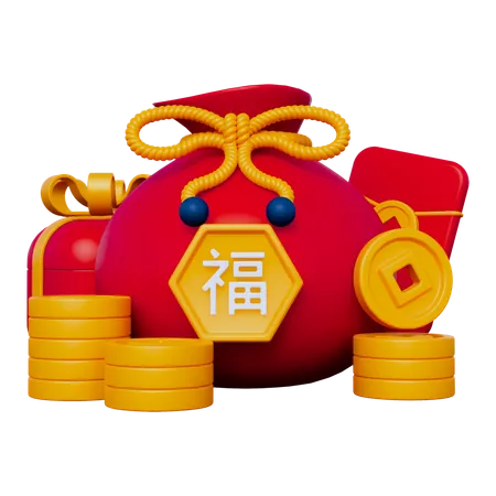 Cadeau chinois  3D Icon