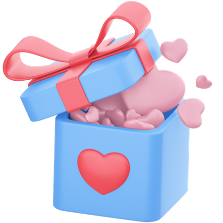 Cadeau d'amour  3D Illustration