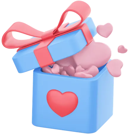 Cadeau d'amour  3D Illustration