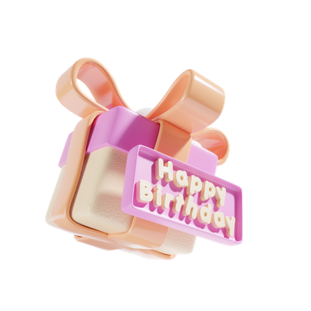 Cadeau d'anniversaire  3D Icon