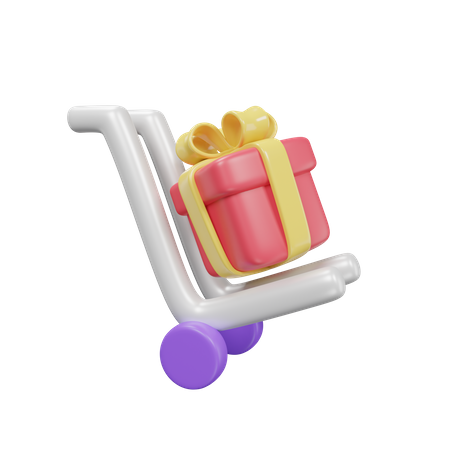 Cadeau dans le panier  3D Icon