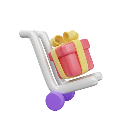 Cadeau dans le panier  3D Icon