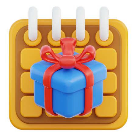 Date du cadeau  3D Icon