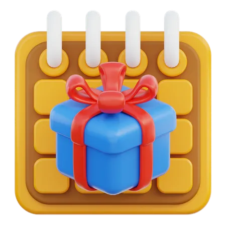 Date du cadeau  3D Icon