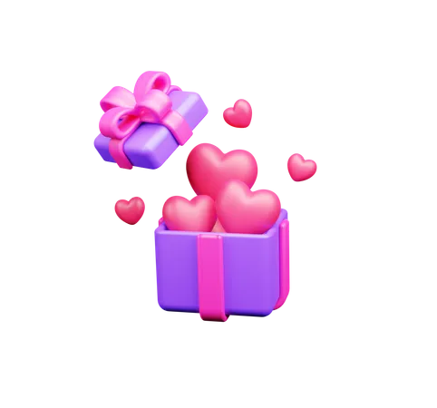 Cadeau de saint valentin  3D Icon