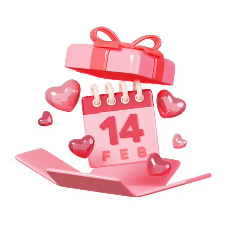 Cadeau de saint valentin  3D Icon