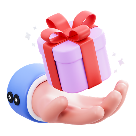 Cadeau de main  3D Icon