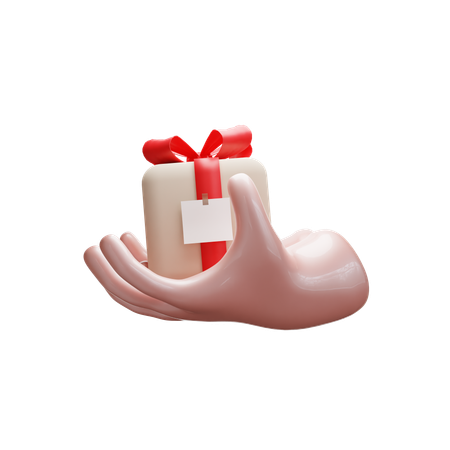 Cadeau de main  3D Icon