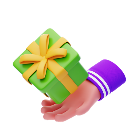 Cadeau de main  3D Icon