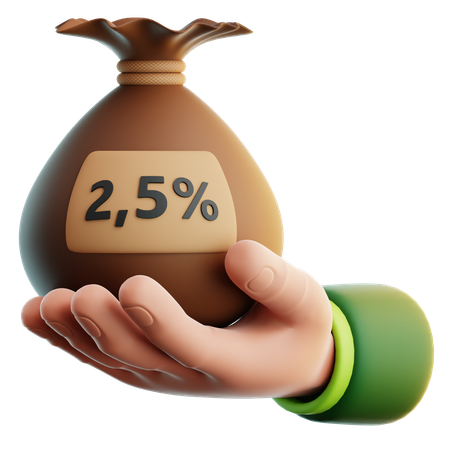 Cadeau de main zakat  3D Icon