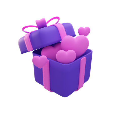 Cadeau de Saint Valentin  3D Illustration